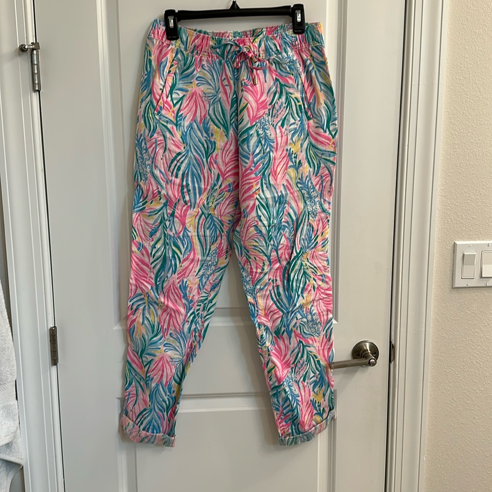 Lilly Pulitzer TARON LINEN Pants Women's Size small